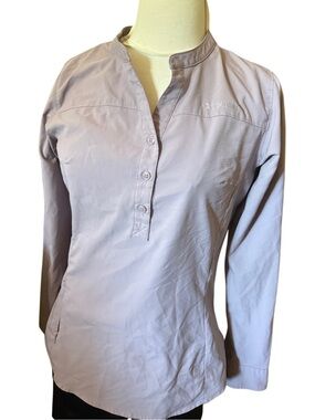 Columbia Omni shade long sleeve shirt purple Lavender Henley Pullover sz sm